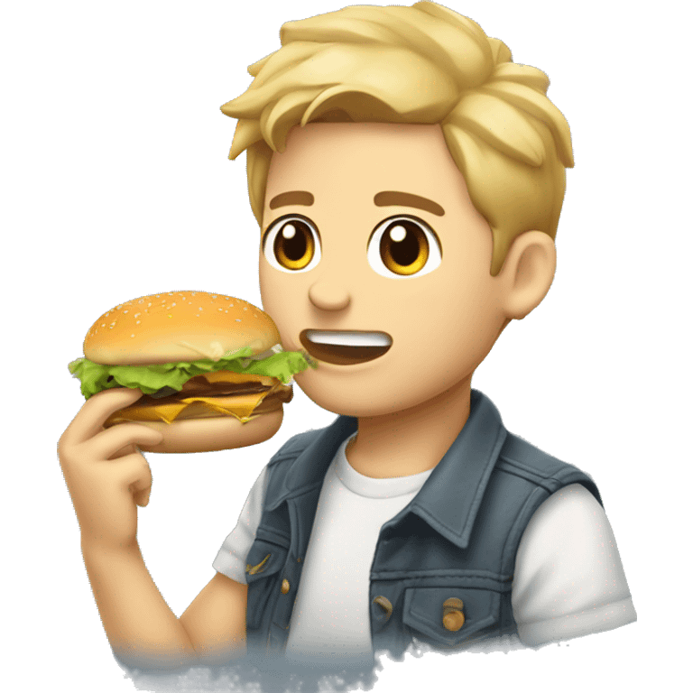 levi ackermann eating a burger emoji