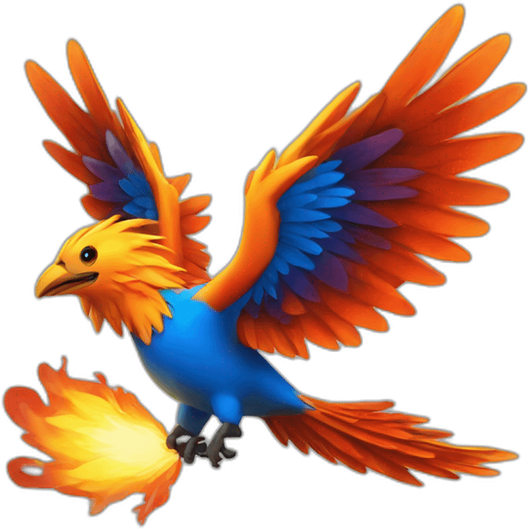 Fire bird, with firing wing emoji