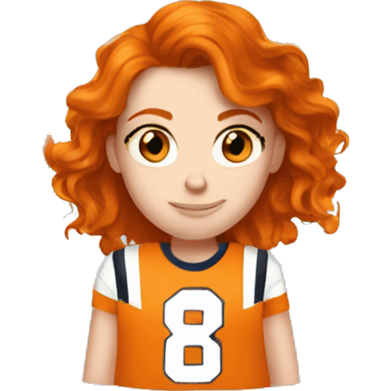 hot girl ginger blue eyes and a football shirt that is orange  emoji