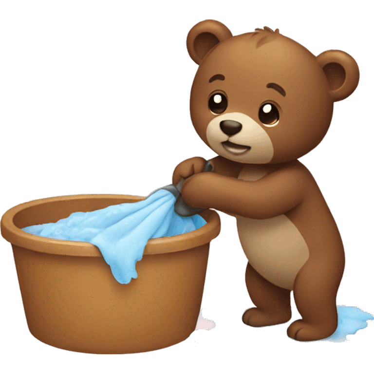 bear cleaning emoji