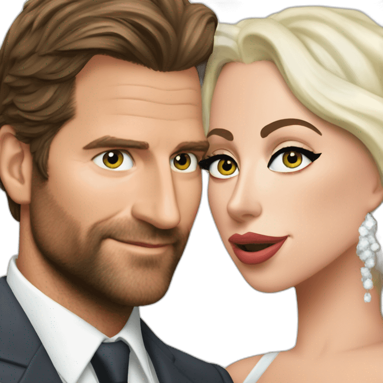 Lady Gaga et Bradley Cooper emoji