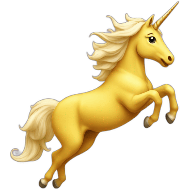 yellow jumping unicorn emoji