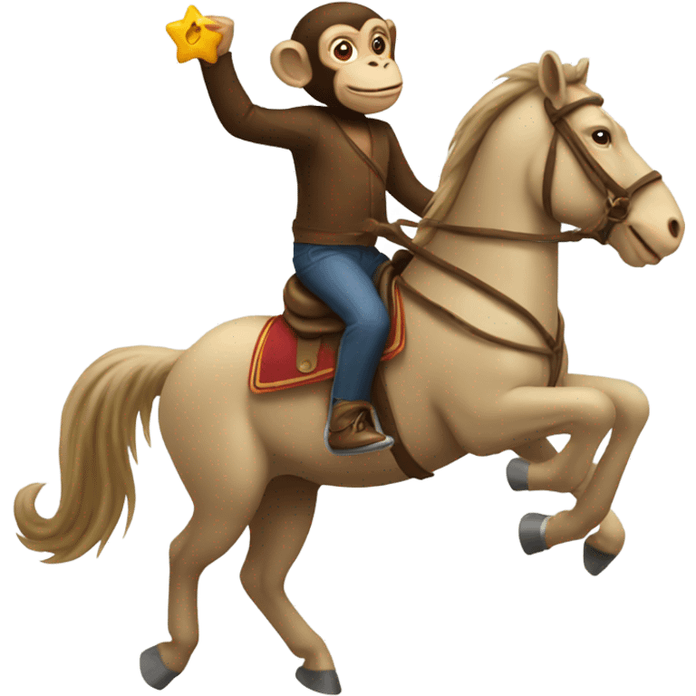 Monkey riding a horse emoji