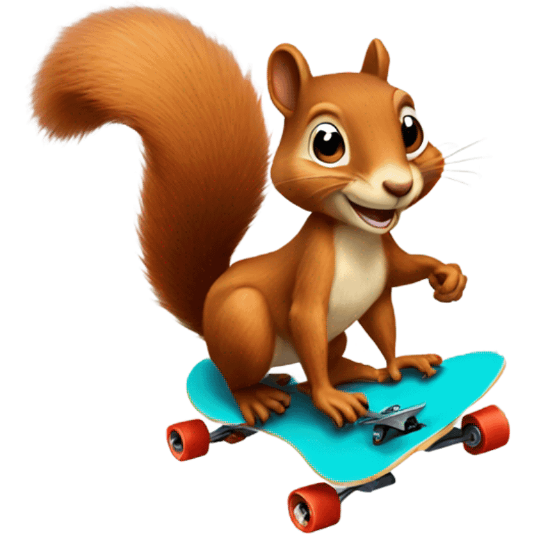 squirrel riding a skateboard emoji