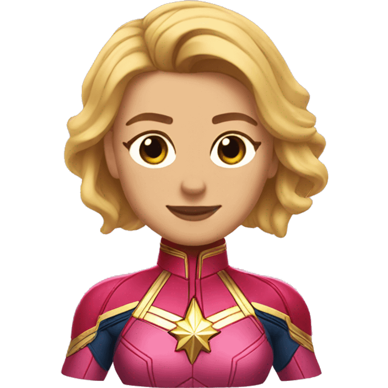 Captain marvel wear dress pink  emoji