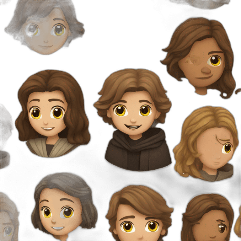 Anakin Skywalker surrounded by young girls emoji