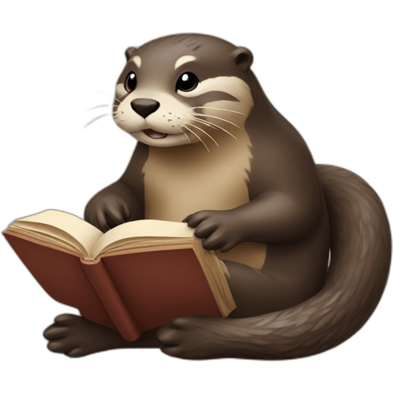 a Otter reading a book emoji