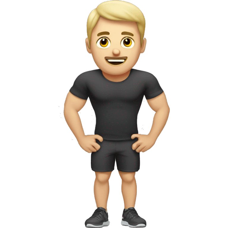 a man doing squat (gym) emoji