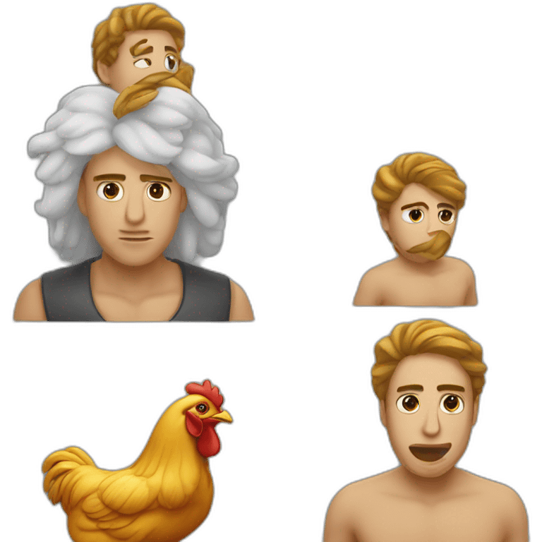 Yassin Krifa qui pleure sur le poulet emoji