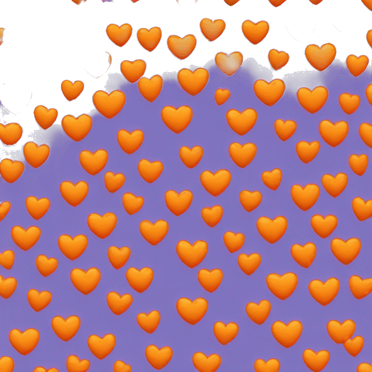  hearts orange emoji