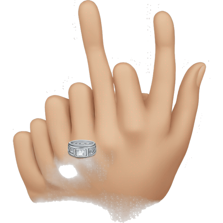 finger with wedding ring emoji