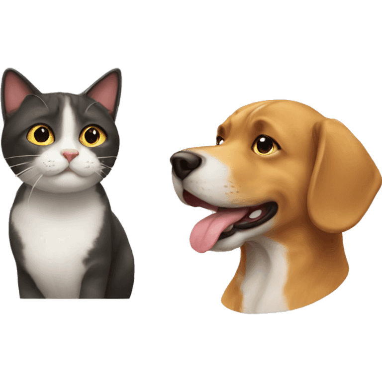 Cat with a dog emoji