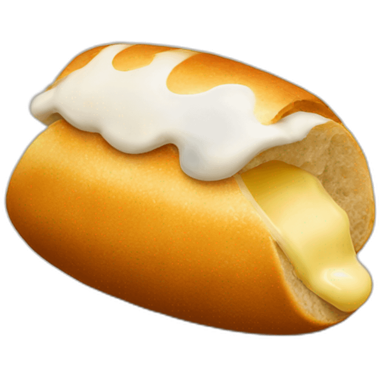 bolillo con crema emoji