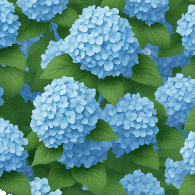 Blue ￼hydrangea  emoji