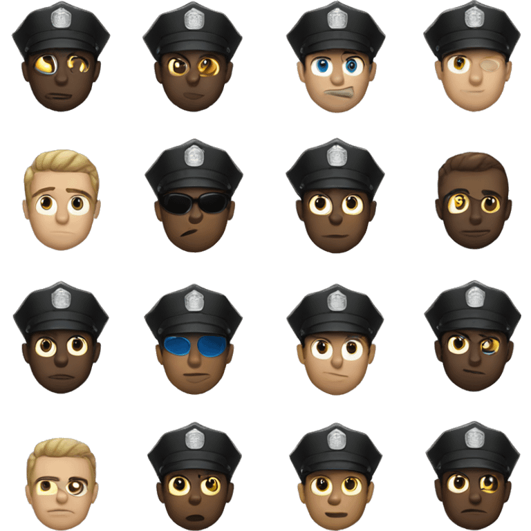 Cops and robbers  emoji