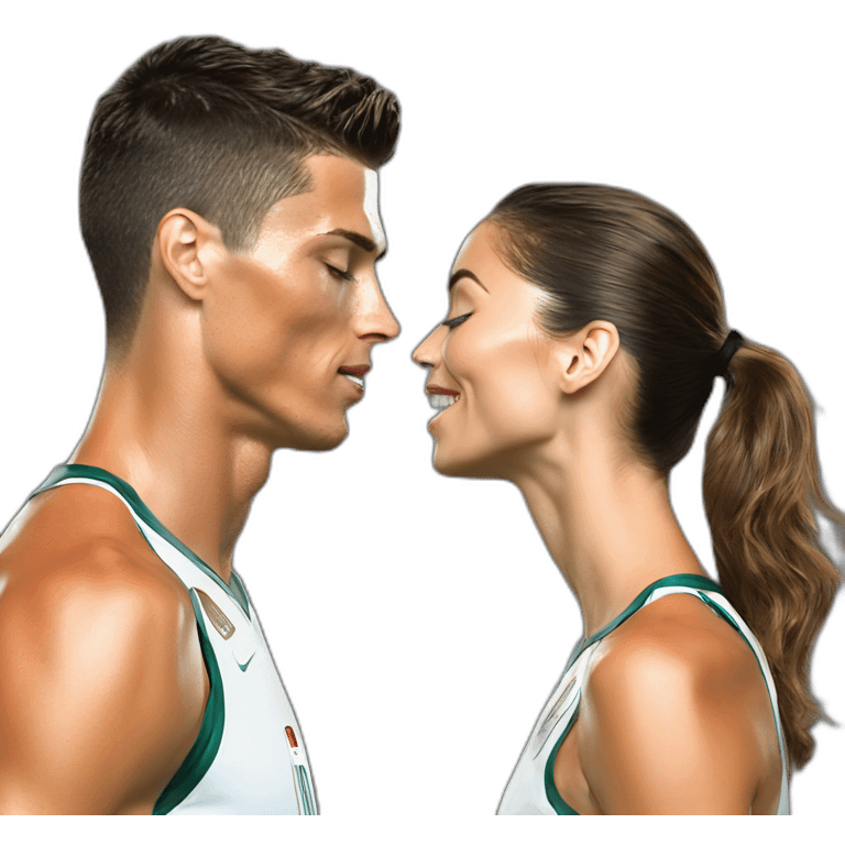 Cristiano Ronaldo kiss georgina emoji