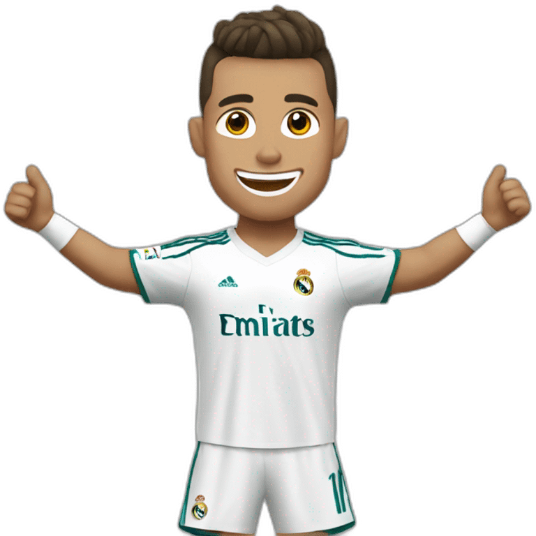 ronaldo celebrating in a real madrid kit emoji