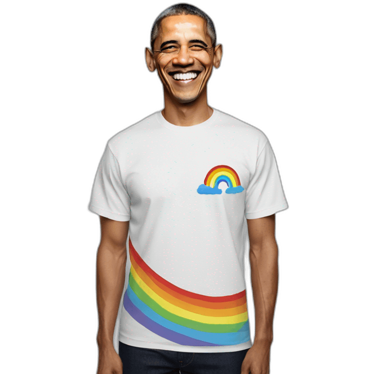 Obama rainbow shirt emoji