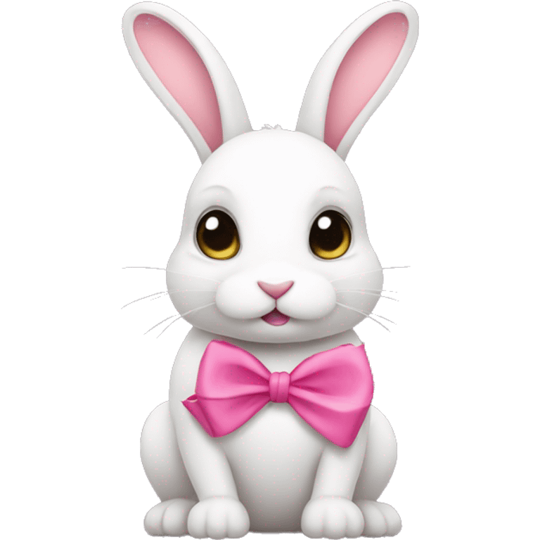 Rabbit with pink bow  emoji