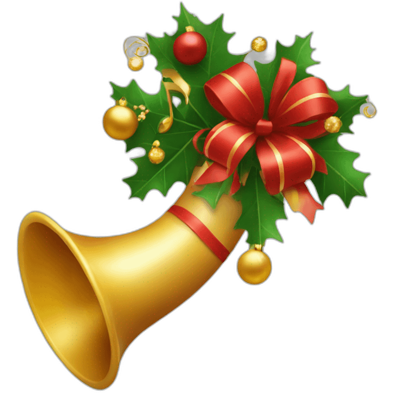 horn with christmas toys going out emoji