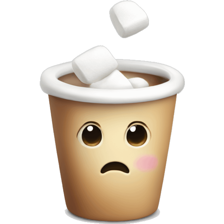 Α cup with marshmallow  emoji