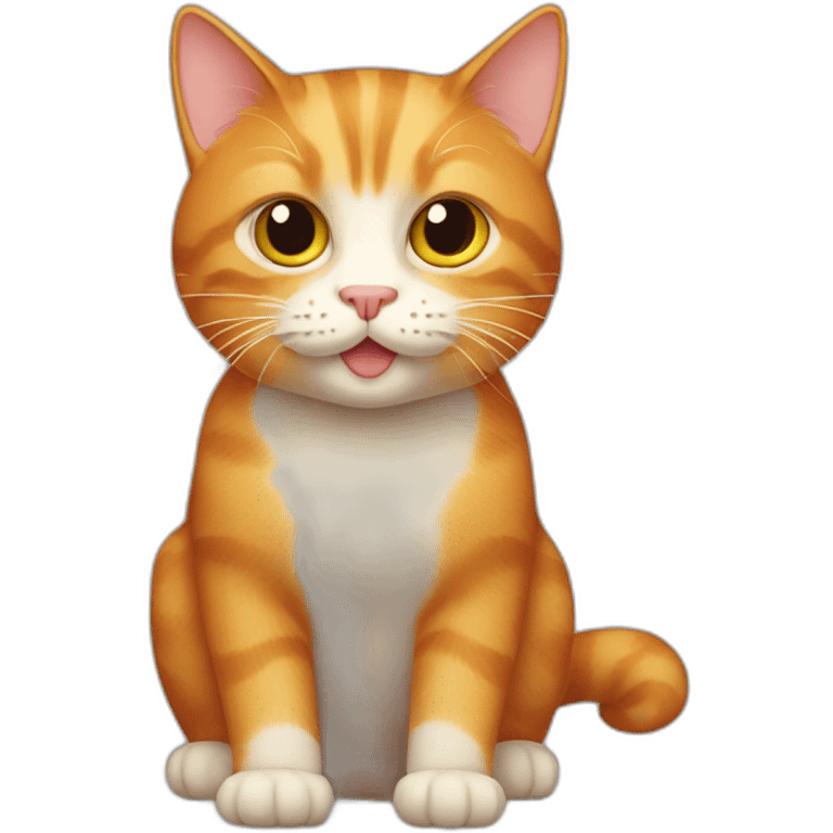 a ginger cat, big emoji