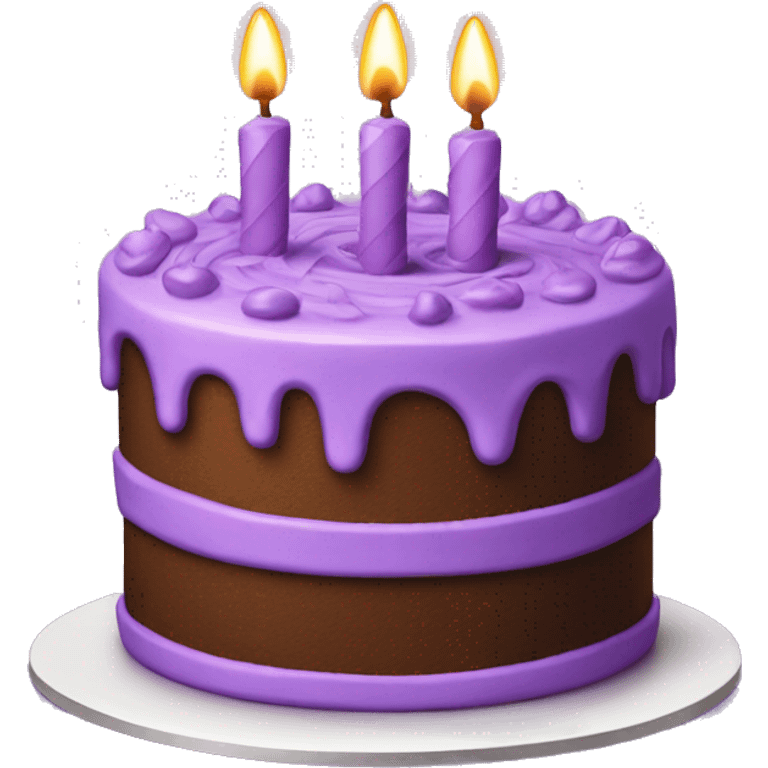 Purple birthday cake emoji