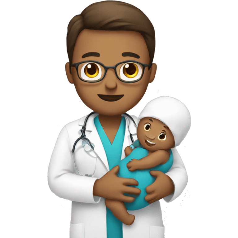 Doctor with a baby emoji