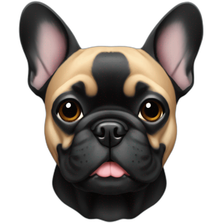 all Black French bulldog emoji