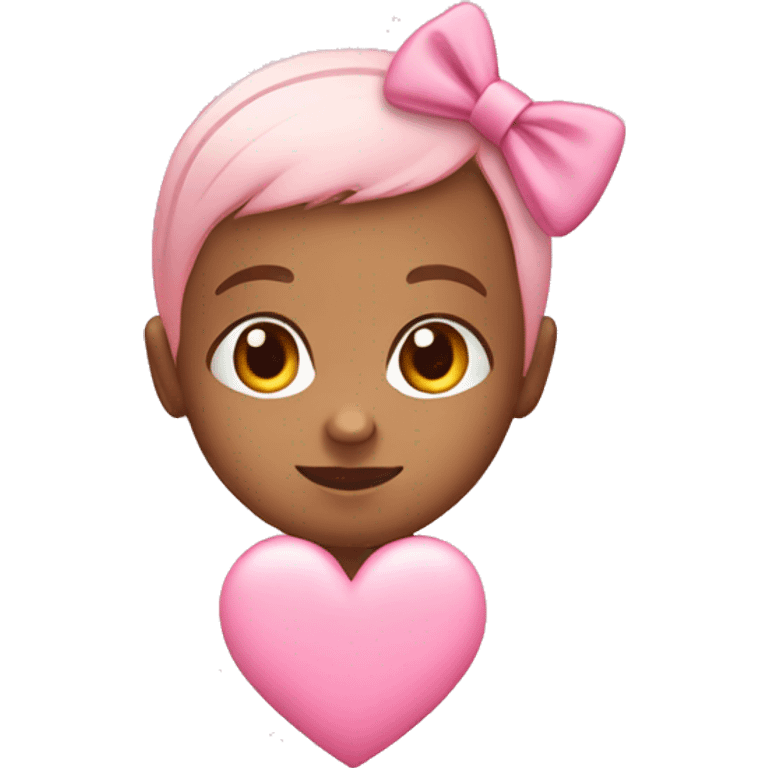 pink heart with a baby pink bow emoji