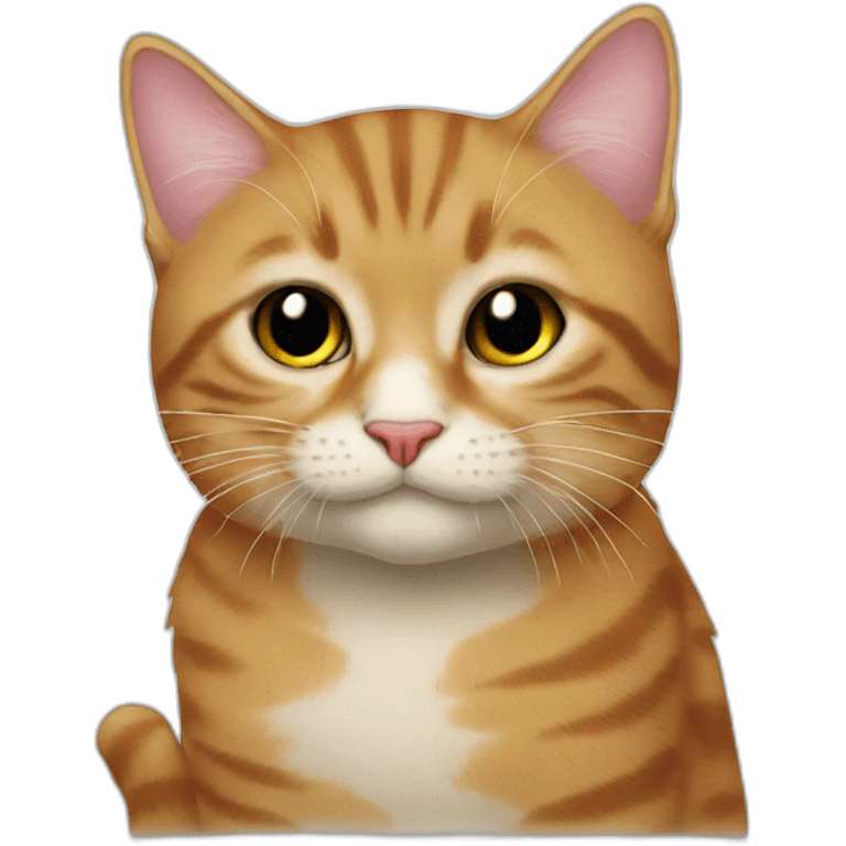 Emoji cat kissing hyperealistic emoji