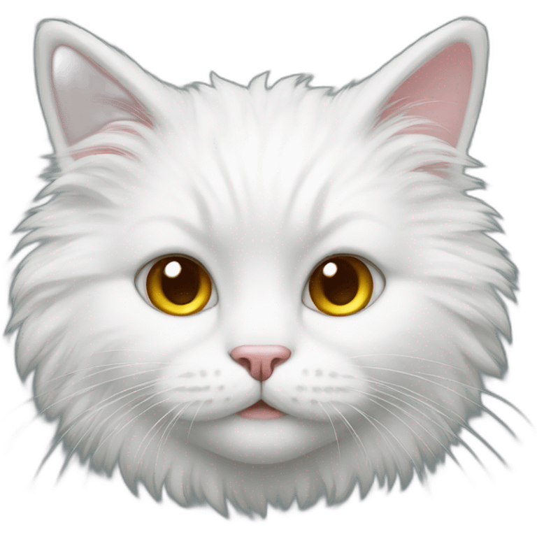 Fluffy white cat emoji