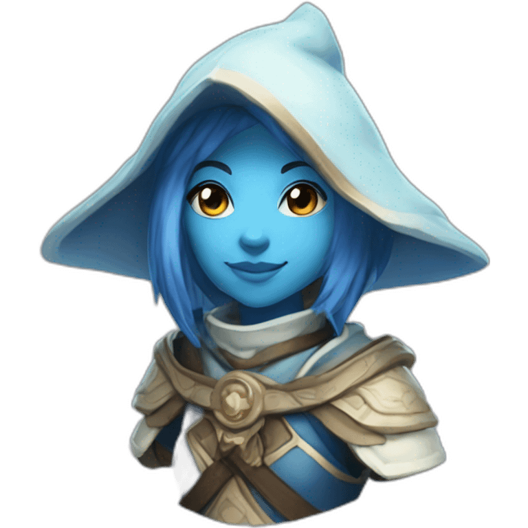 blue-skinned female miqo'te mage emoji