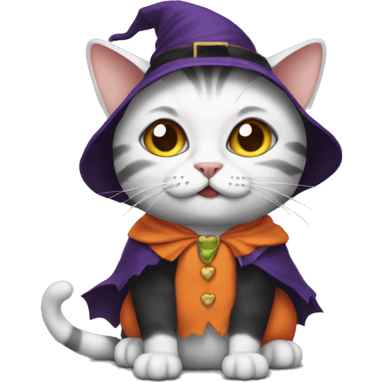 cat in a halloween costume emoji