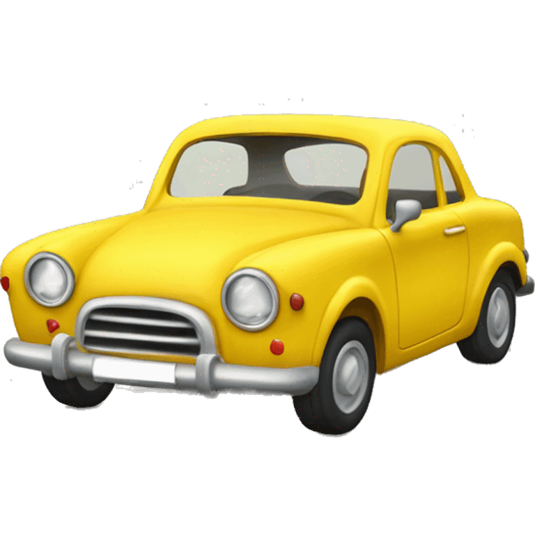 petite voiture jaune de côté emoji