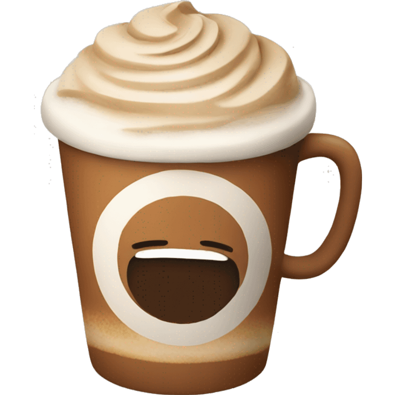 Brown latte emoji