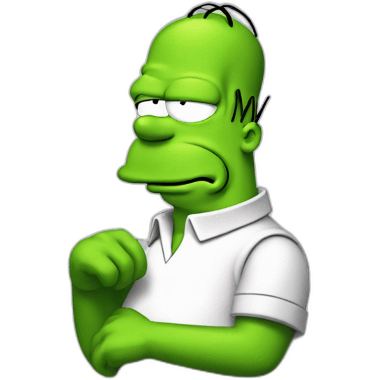 Green Homer simpson emoji