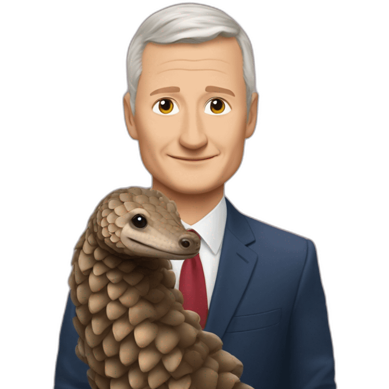 Bruno Le Maire in a pangolin disguise emoji