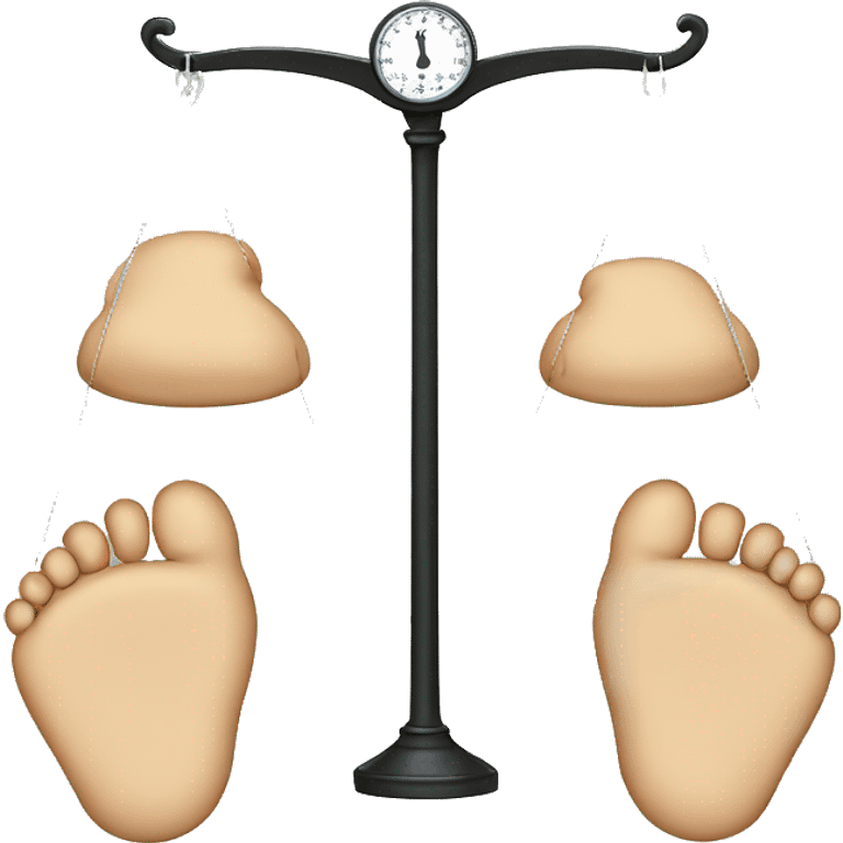 a scale that's showcasing weight loss emoji