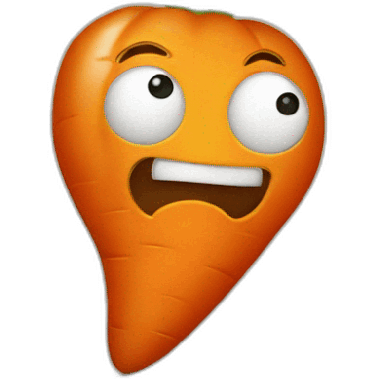 Scary carrot emoji