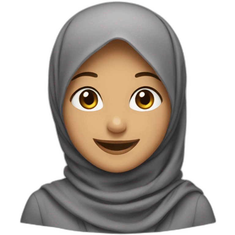 happy girl with hijab emoji