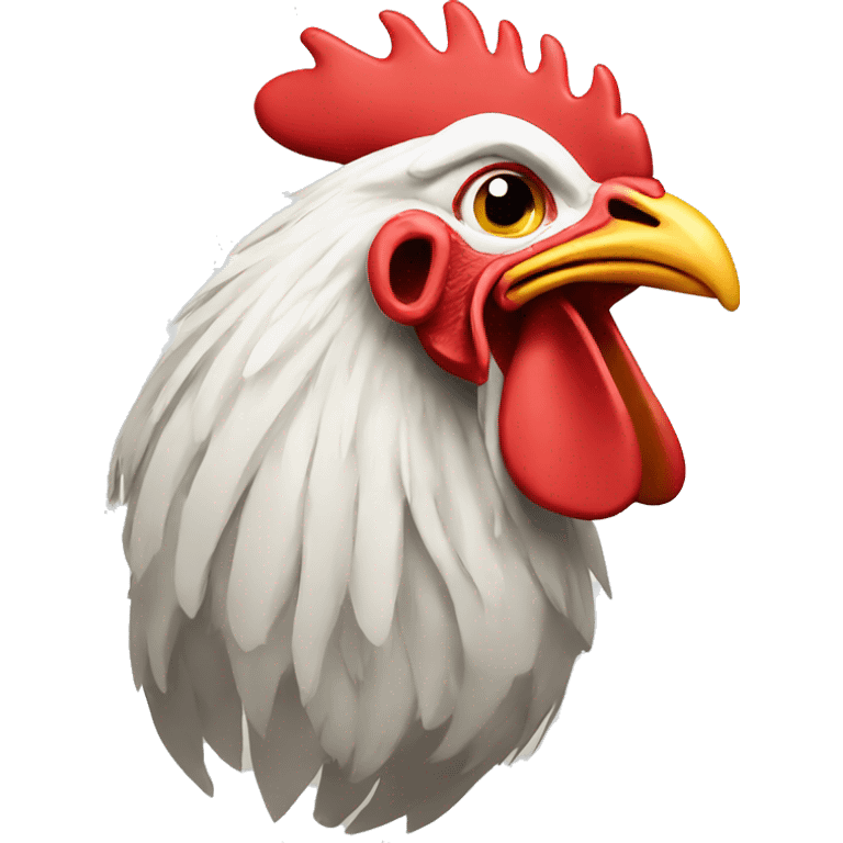 rooster with beak open emoji