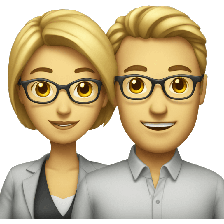 two investors man and woman emoji