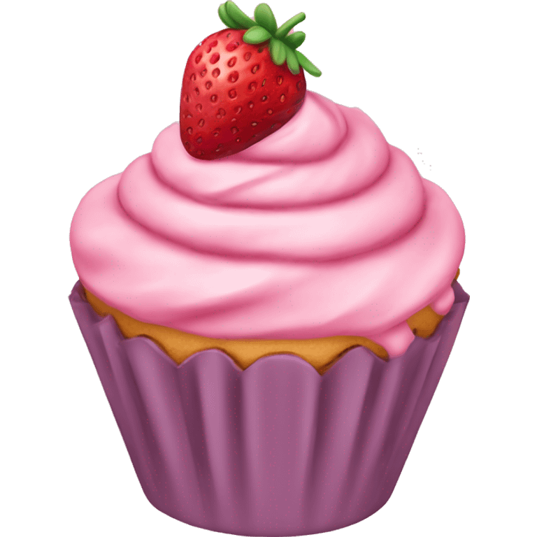 birthday pastel pink strawberry capcake  emoji