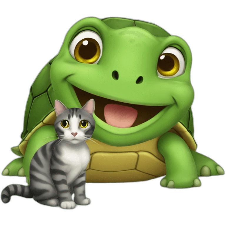 Turtle with cat emoji