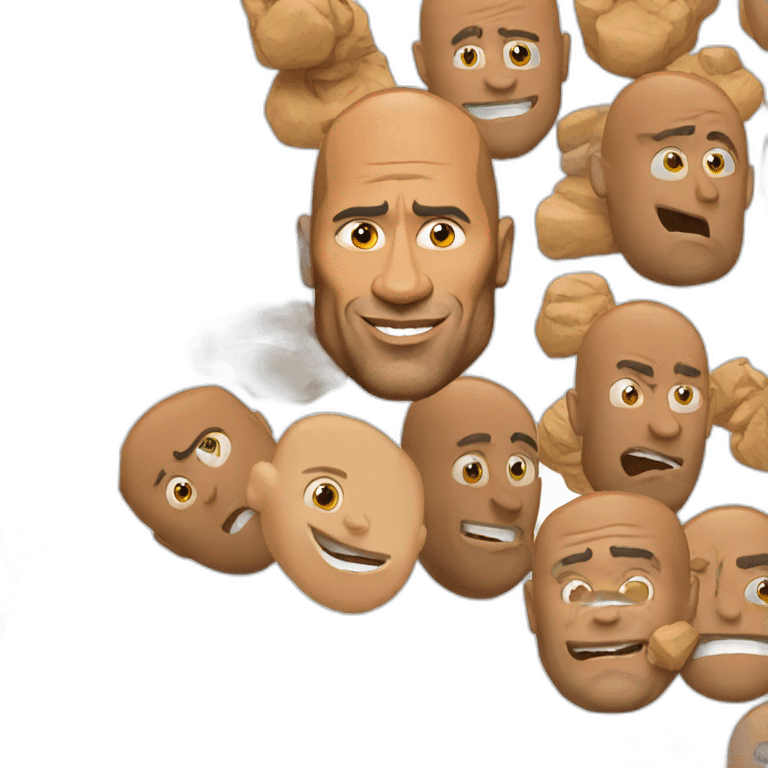 The rock meme emoji