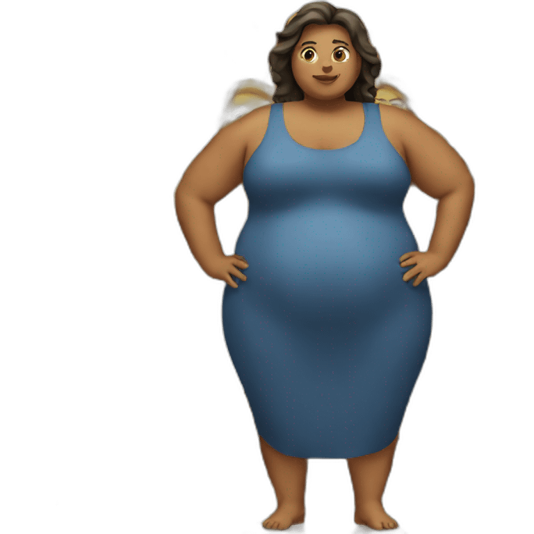 Fat woman emoji