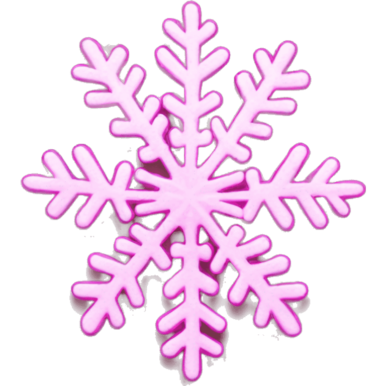 Pink snowflake bow emoji