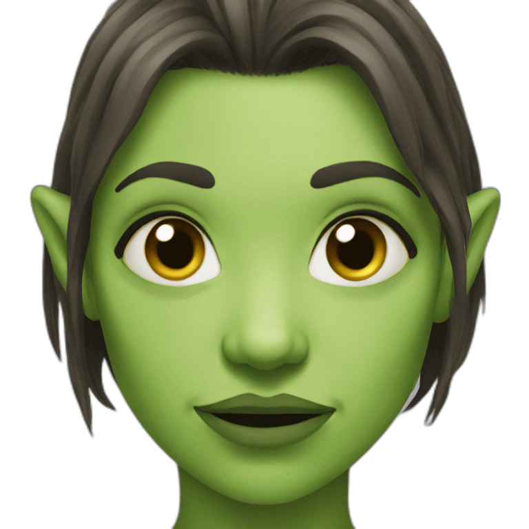 female orc face emoji