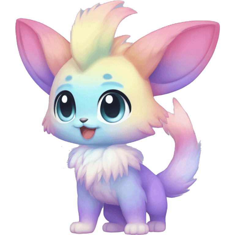 Anthro-Pastel-Gradient-Fur-Sona-Chibi-Shiny-Fakémon full body emoji